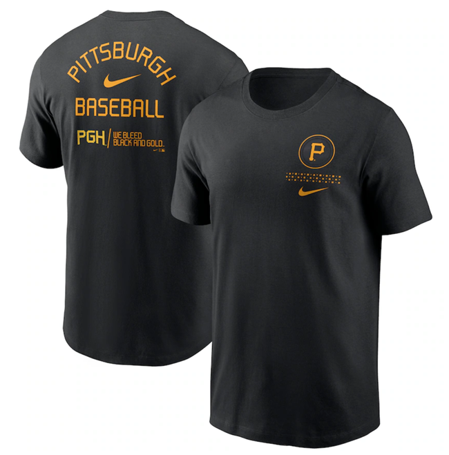 Men's Pittsburgh Pirates Black 2023 City Connect Double T-Shirt